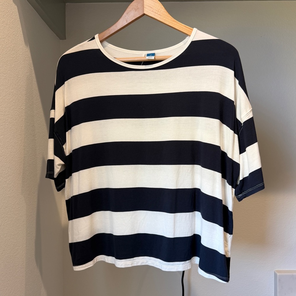 NWOT Classic Striped Short-Sleeve Top, XS